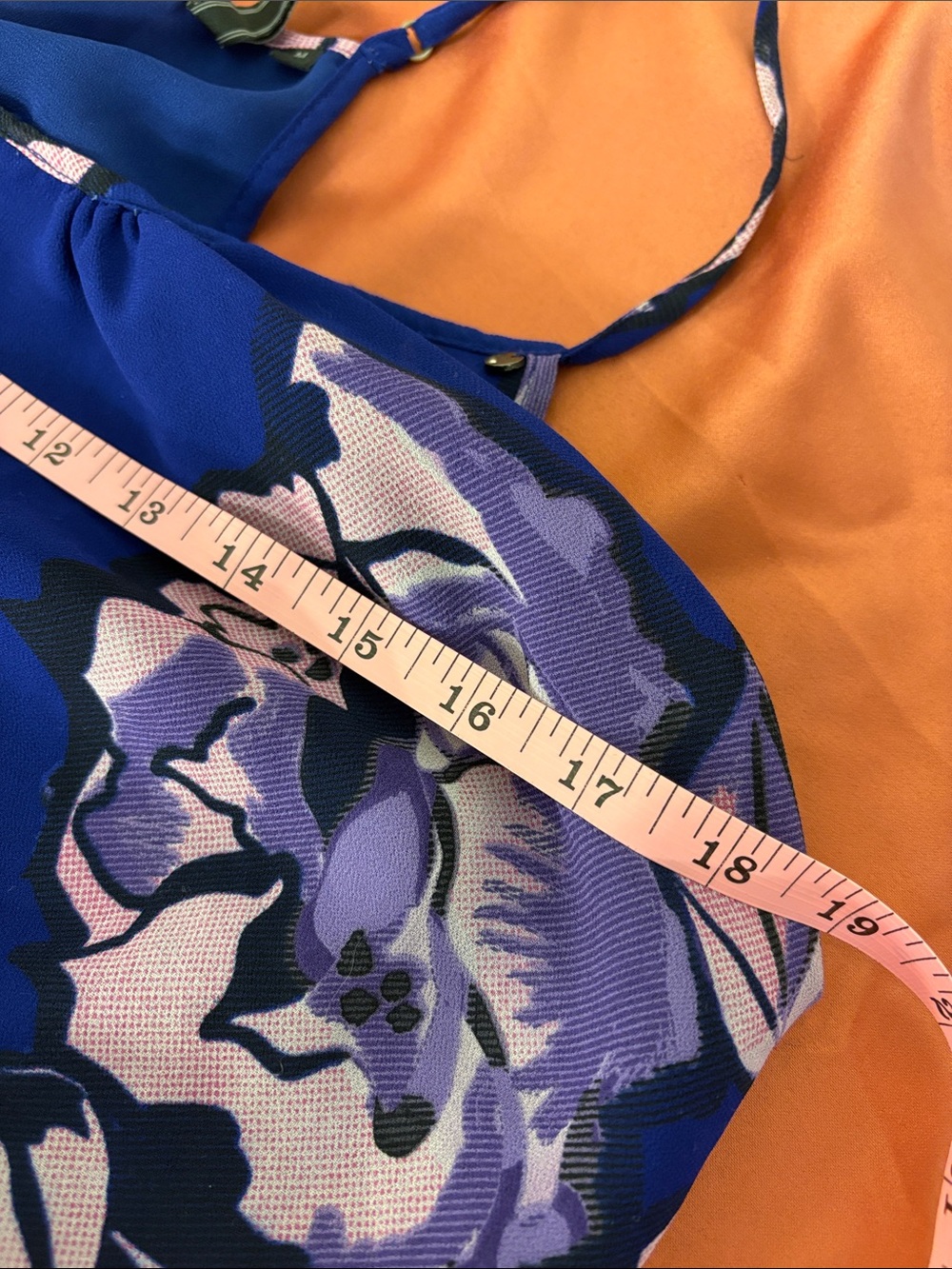 Guess - Royal Blue Floral Print Spaghetti Strap Camisole - Picture 7 of 9